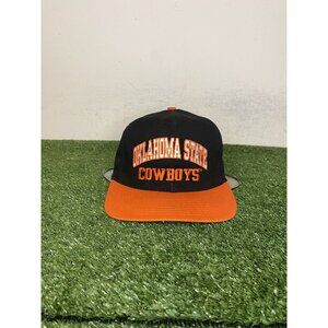 Vintage Oklahoma State Cowboys hat cap snap back black orange Pistol Pete P Cap